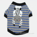 New Autumn striped cotton cartoon printing pet clothes